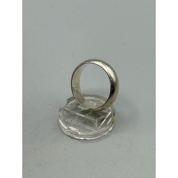 Solid Sterling Silver Band Ring Plain No Design Domed Size 11 Minimalist Ring - Picture 5 of 8